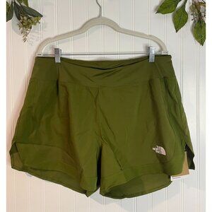 The North Face Womens Green Activewear Running Shorts XL